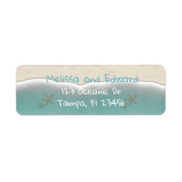 Etiqueta Oceanic Beach Ocean Shore Return Address Labels