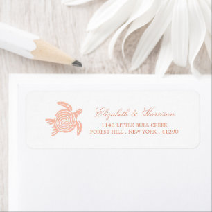 Etiqueta Oceano Tartaruga, Casamento de Praia de Coral Suav