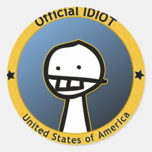 Etiqueta oficial do idiota