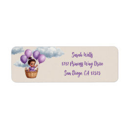 Etiqueta Oh Baby Shower Purple