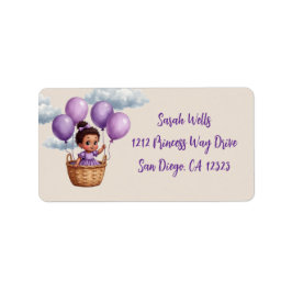 Etiqueta Oh Baby Shower Purple