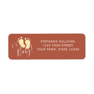 Etiqueta Oh Baby Terracotta Feet Address