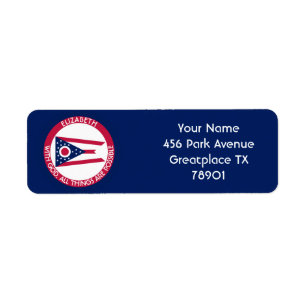 Etiqueta Ohio Burgee a bandeira personalizada estado do