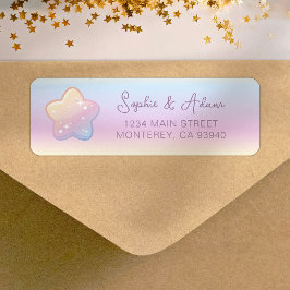 Etiqueta Olá, Baby Rainbow e Star Custom Return Address