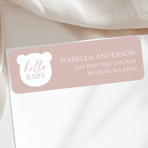 Etiqueta Olá, Bear Bear Chá de fraldas