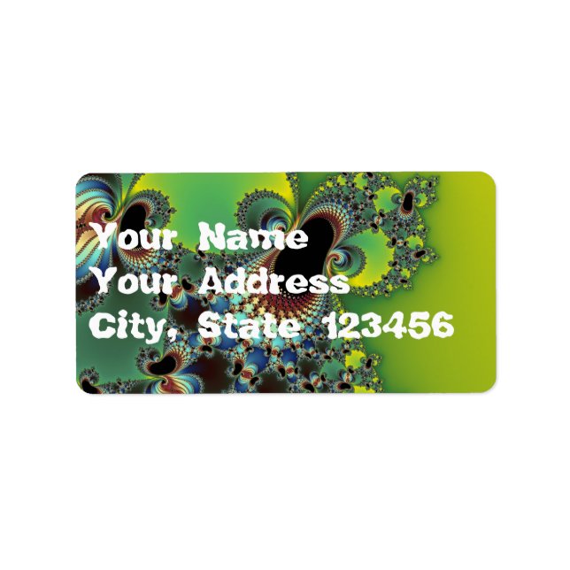 Etiqueta Olá - Fractal (Frente)