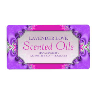 Etiqueta Óleos de Satin, cor-de-rosa, Artesanatos de vinho