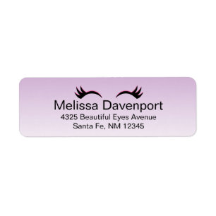 Etiqueta Olhais cor-de-rosa e preto na moda no gradiente ro