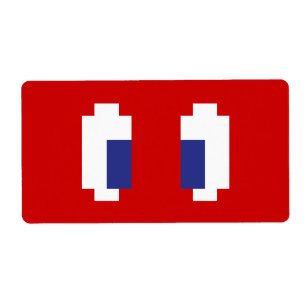Etiqueta Olhos De Manga Pixel De 8 Bits