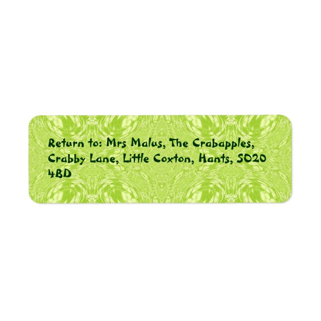 Etiqueta Olive Swirl (Frente)