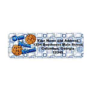Etiqueta OM Nom Nom, biscoitos do amor de Meme