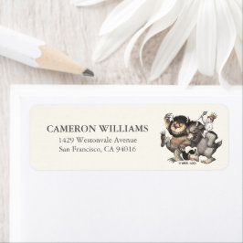 Etiqueta Onde as coisas selvagens são caracteres