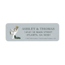 Etiqueta Onde as coisas selvagens são endereço de aniversár