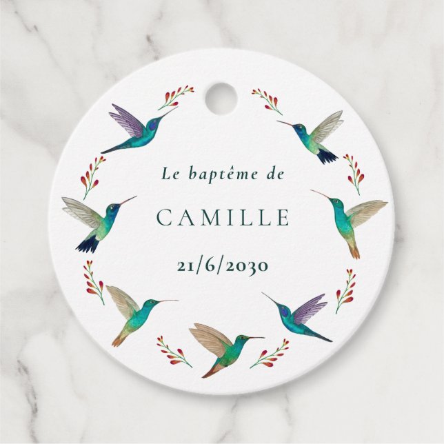 Etiqueta onde baptême (Frente)