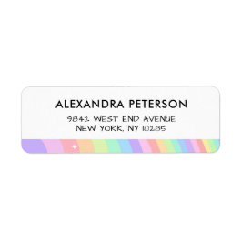 Etiqueta One Groovy Year Retro Pastel Rainbow 1st Birthday