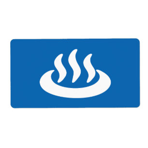 Etiqueta Onsen ♨ Hot Primavera 温 泉 Sinal Japonês