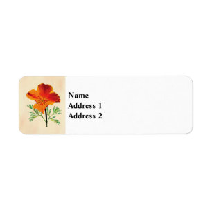 Etiqueta Orange California Poppy