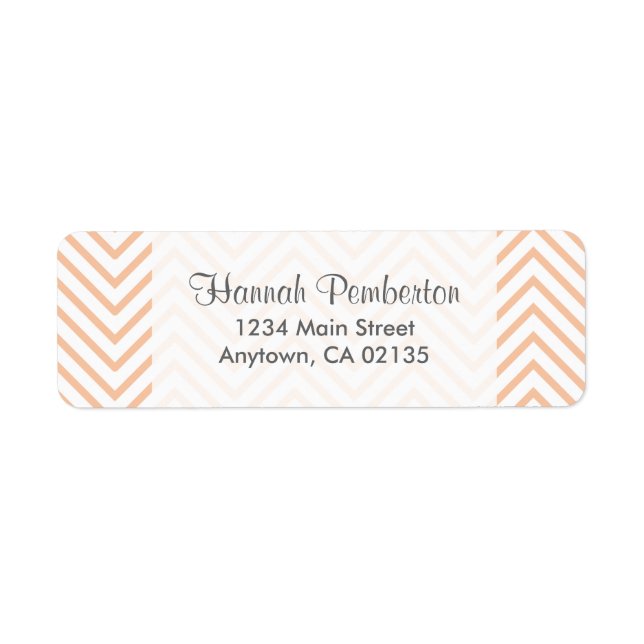 Etiqueta Orange Dots Chevron (Frente)