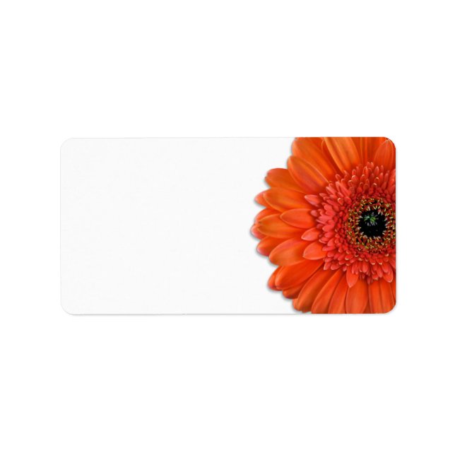 Etiqueta Orange Gerbera Daisy Wedding Vazio Labs (Frente)
