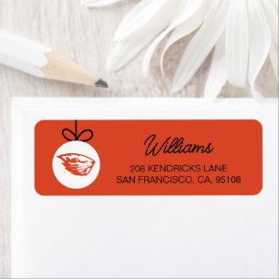 Etiqueta Oregon State Beavers   Cabeça de castor