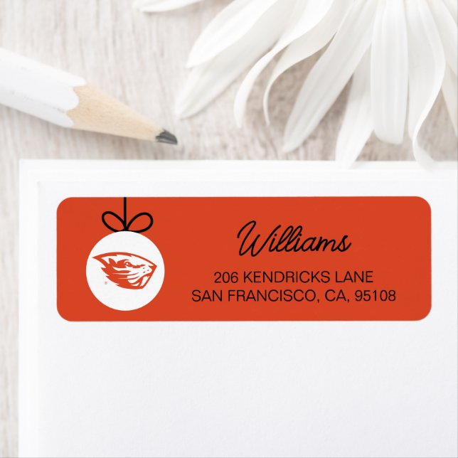 Etiqueta Oregon State Beavers | Cabeça de castor (Insitu)