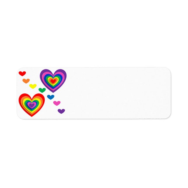Etiqueta orgulho hearts bg (Frente)