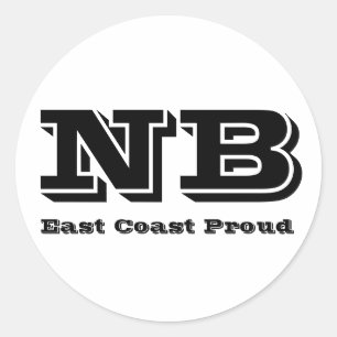 Etiqueta orgulhosa de Novo Brunswick da costa