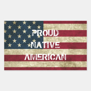 Etiqueta orgulhosa do nativo americano