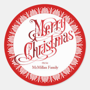 Etiqueta ornamentado do Natal