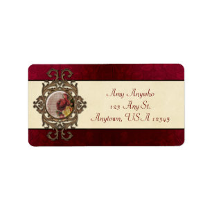 Etiqueta Ornamentado Vintage Floral