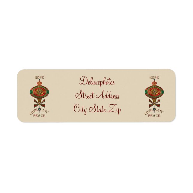 Etiqueta Ornamento de Feriado (Frente)