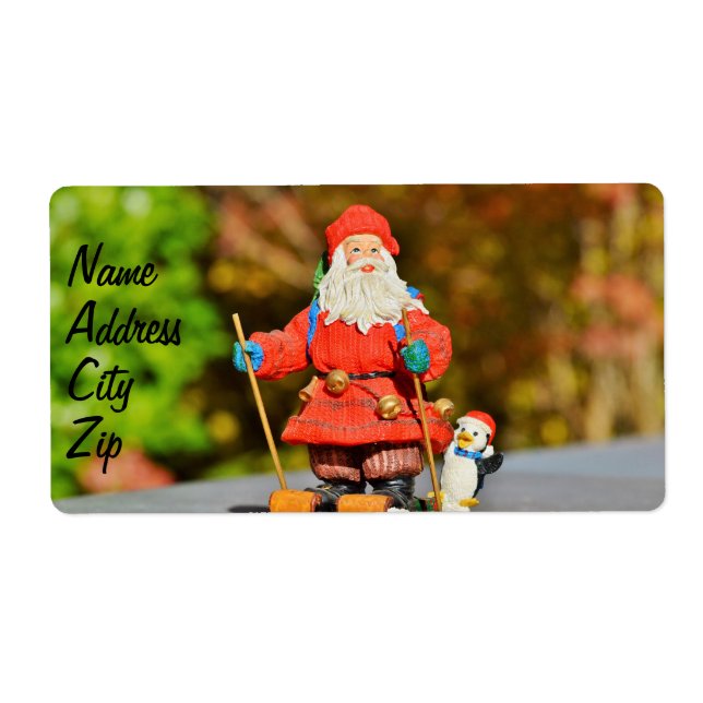 Etiqueta ornamento do Papai Noel (Frente)
