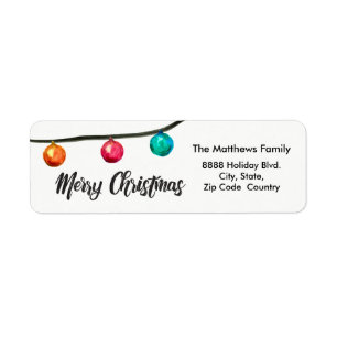 Etiqueta Ornamentos de bola de Natal personalizados, em Wat