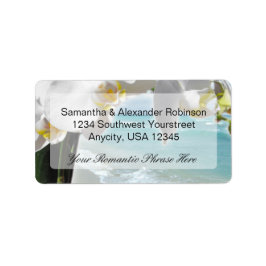 Etiqueta Orquídea Aqua Beach