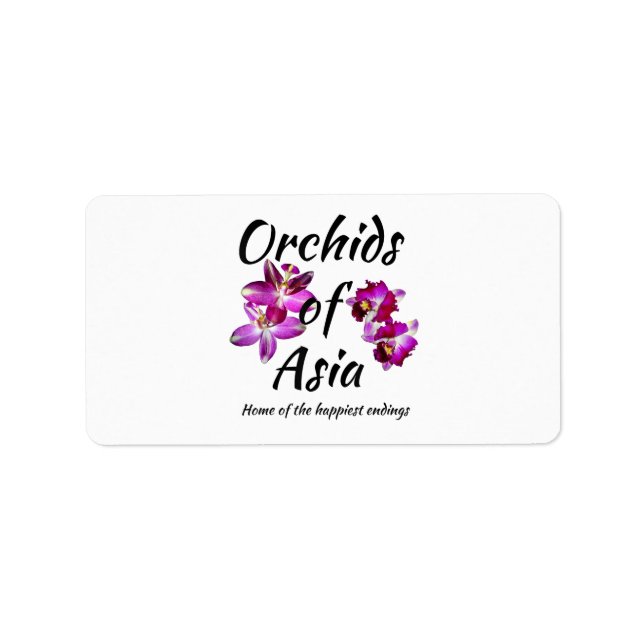 Etiqueta Orquídeas da Ásia (Frente)