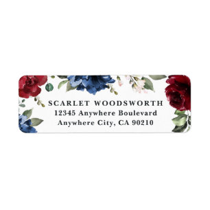 Etiqueta Os azuis marinhos e Borgonha coram casamento