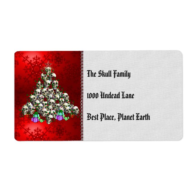 Etiqueta Os crânios do Natal (Frente)