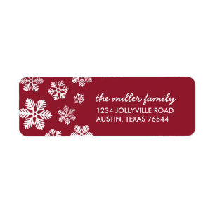 Etiqueta Os flocos de neve carmesins personalizaram