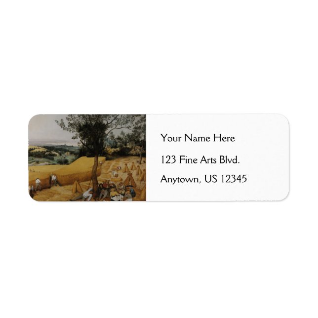 Etiqueta Os Harvesters de Pieter Bruegel, o Velho (Frente)