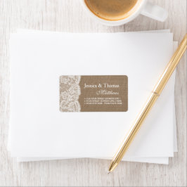 Etiqueta Os Rótulos de Coleção de Casamentos Burlap & Lace