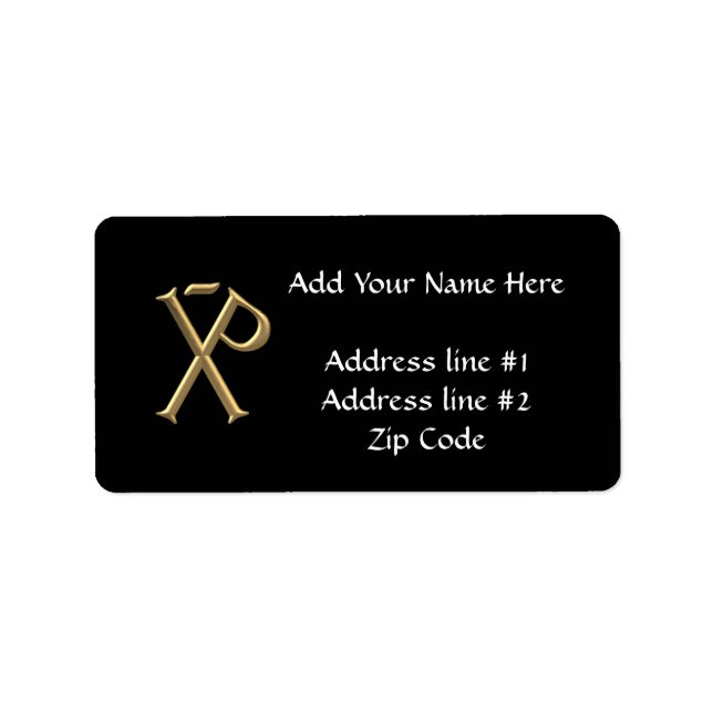 Etiqueta Ouro "3-D" Chi-Rho 3 (Frente)