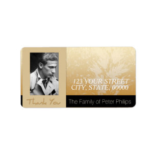 Etiqueta Ouro Asphodel Frame Photo Family Obrigado L 2