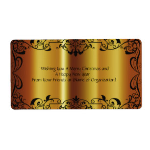 Etiqueta Ouro bonito, brilhante, costume, vinho Wedding