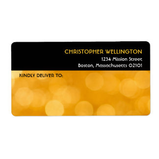 Etiqueta Ouro dazzle champagne amarelo elegante mailing