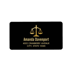 Etiqueta Ouro do Tema da Lei de Justiça