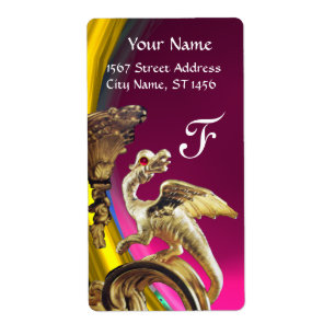 Etiqueta OURO DRAGON PINK FUCHSIA AMETIST Monograma
