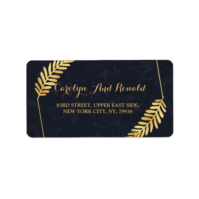 Etiqueta Ouro Frame Marinho (Frente)