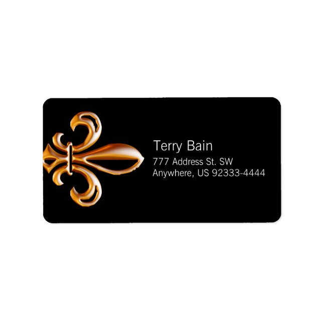 Etiqueta Ouro francês Fleur de Lis (Frente)