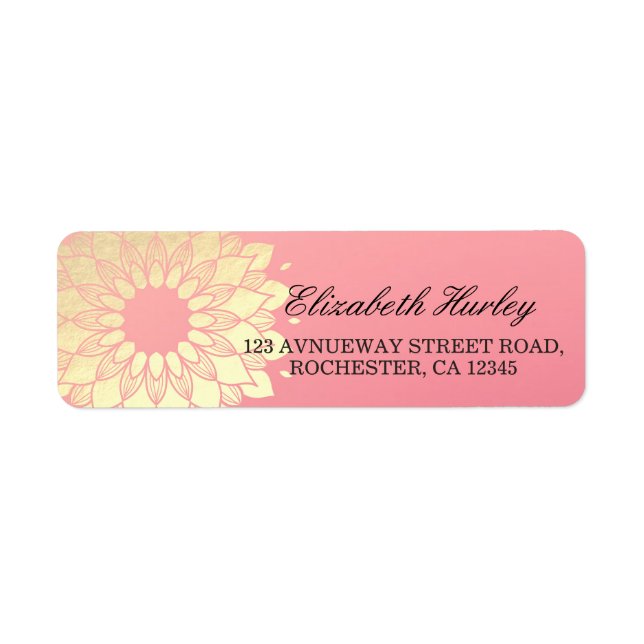 Etiqueta Ouro Instrutor de Meditação Yoga Studio Mandala (Frente)