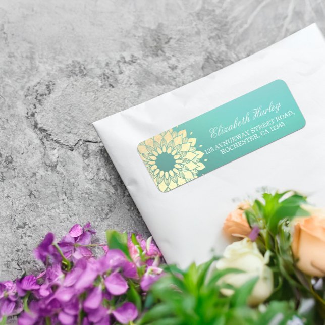 Etiqueta Ouro Instrutor de Meditação Yoga Studio Mandala (Criador carregado)